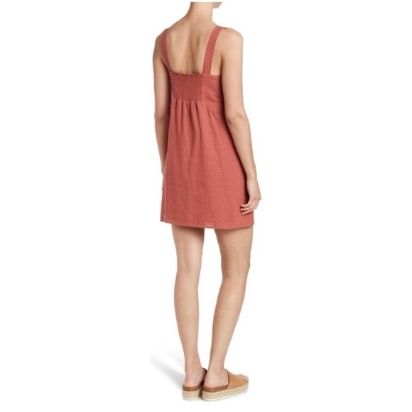BB Dakota Steve Madden Easy A Button Front Tank Dress in Clay Small - Picture 3 of 11